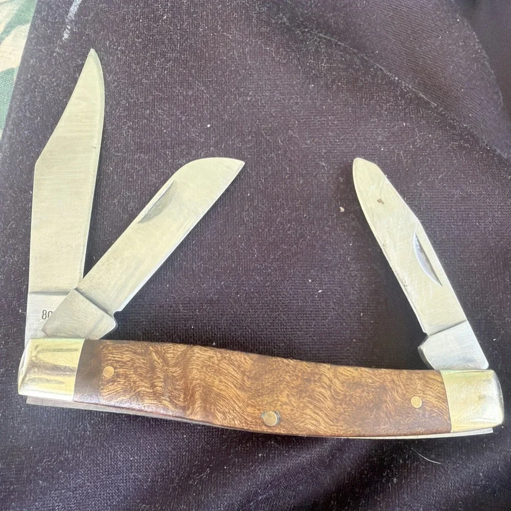 Old Timer 8OTW‎ Desert Ironwood Handle 3-BLADE Stainless Handles Used